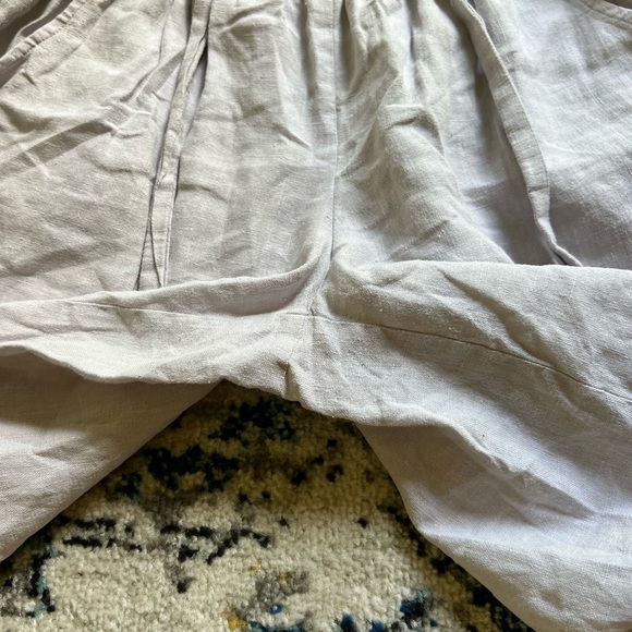 LinenDi Linenfox Notperfectlinen ice gray linen shorts size S NWOT - Picture 4 of 4
